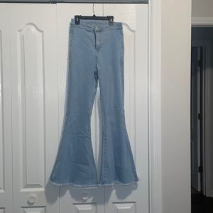 Anna-Kaci Retro High Waist Denim Bell Bottom Jeans